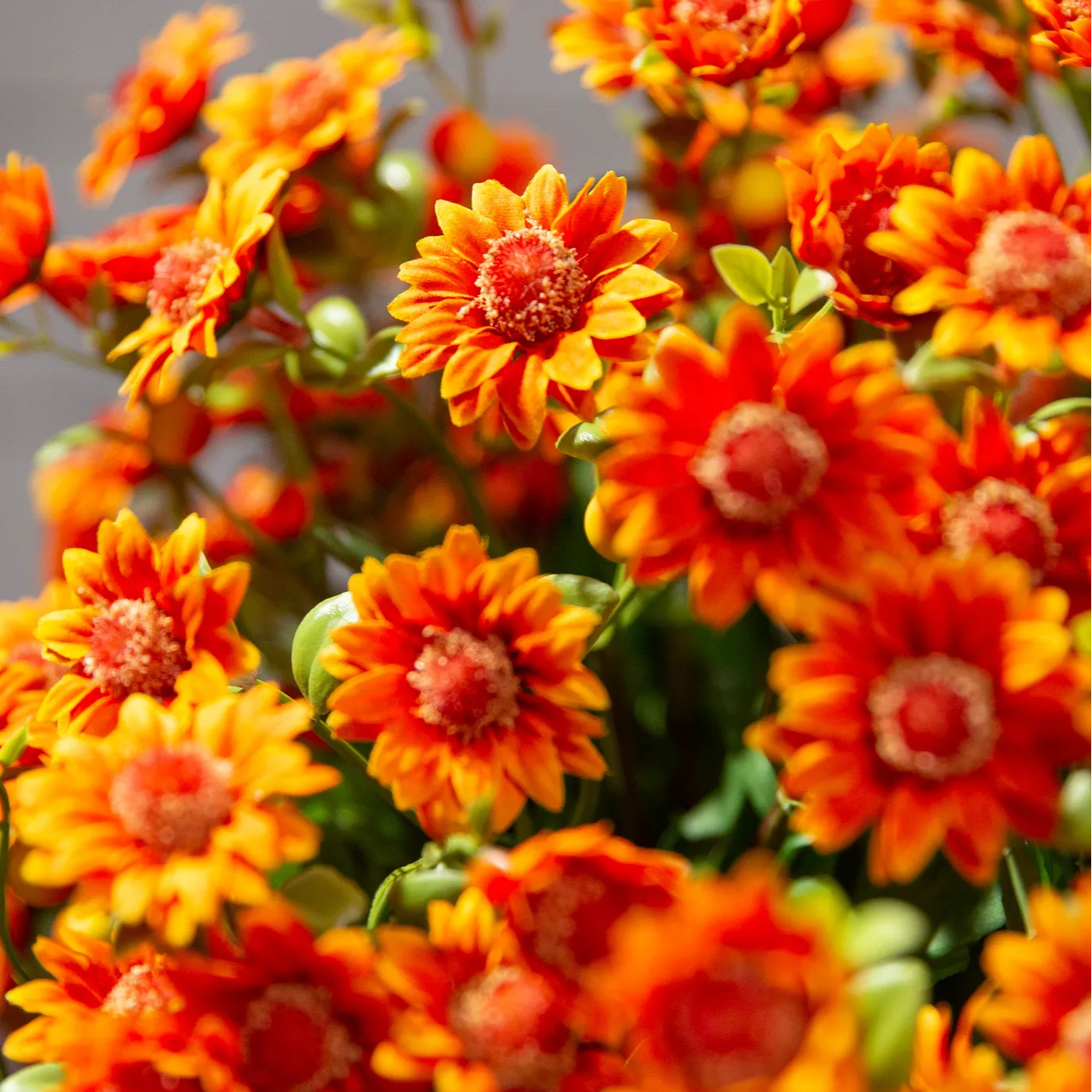 💥ON SALE💥- Artificial Outdoor Sunset Mums Flowers - UV resistant, Wa