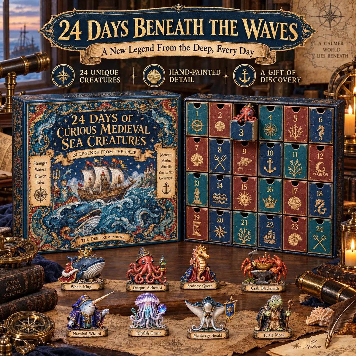 📅24 Days of Curious Medieval Sea Creatures🐙