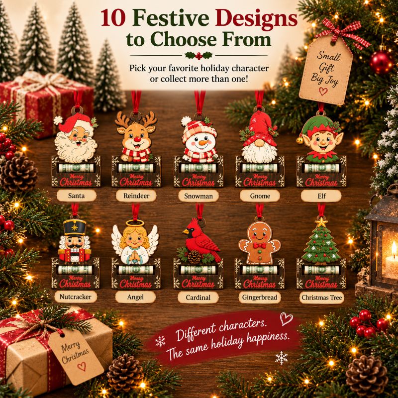 🎄 Wooden Christmas Cash Gift Keepsake Ornament™