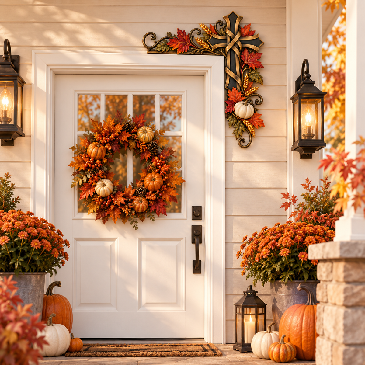 🍁Autumn Cross Door Topper
