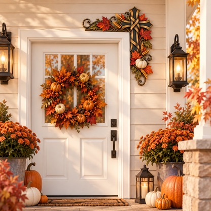 🍁Autumn Cross Door Topper