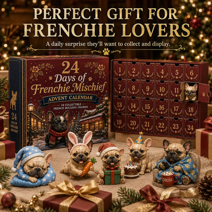 🔥Last day with huge discounts! 🐶 24-Day French Bulldog Christmas Advent Calendar🎄✨