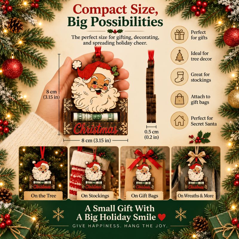 🎄 Wooden Christmas Cash Gift Keepsake Ornament™