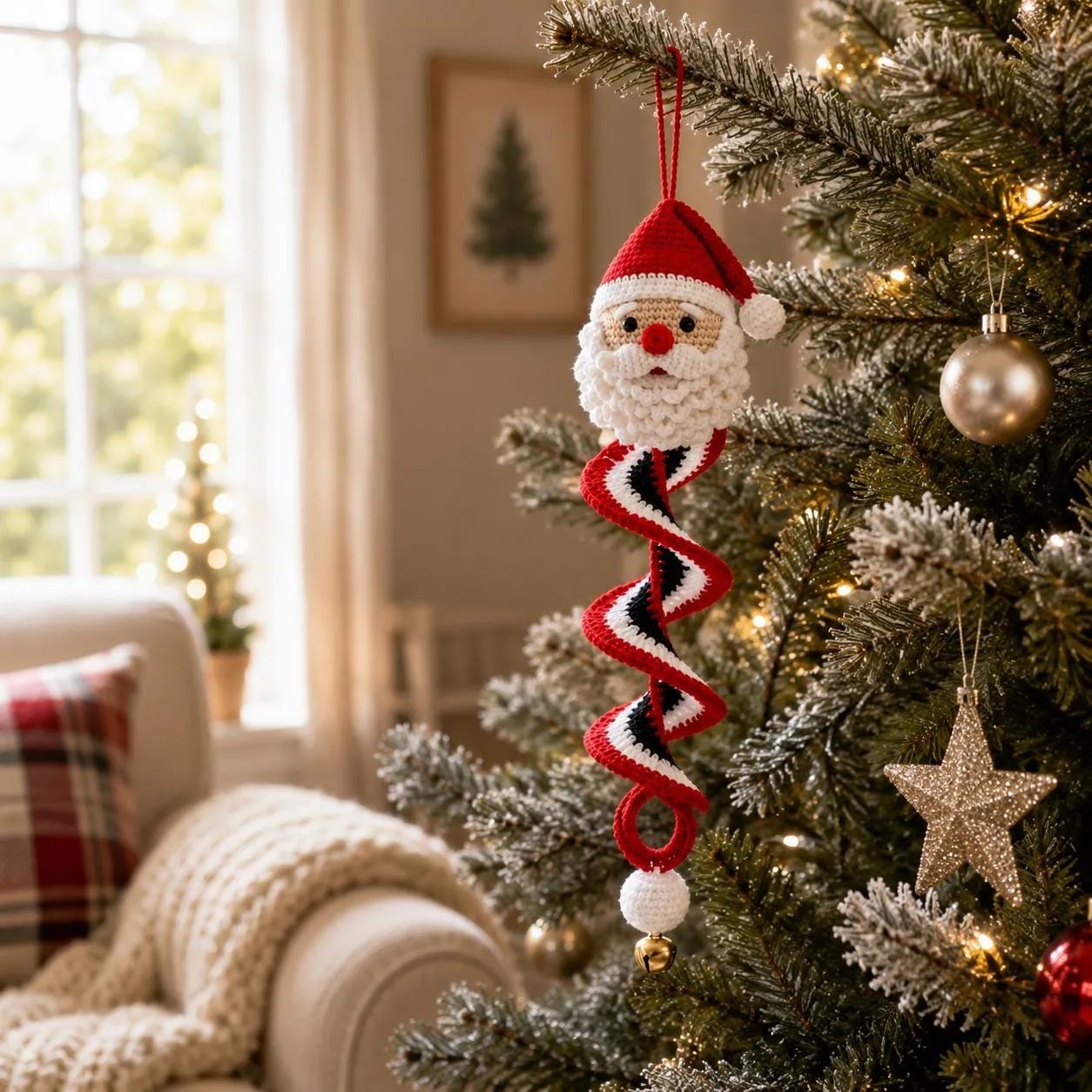🔥 Limited Time Sale 49% OFF – ☃️ Crochet Snowman Spiral Ornament DIY Kit | Complete Beginner-Friendly Set with Soft Yarn, Crochet Hook, Festive Beads, Snowflakes & Step-by-Step Guide 🧶🎄✨