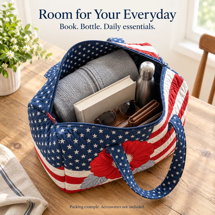 Handmade Quilted USA Tote Bag 🇺🇸 Proudly American-made💖