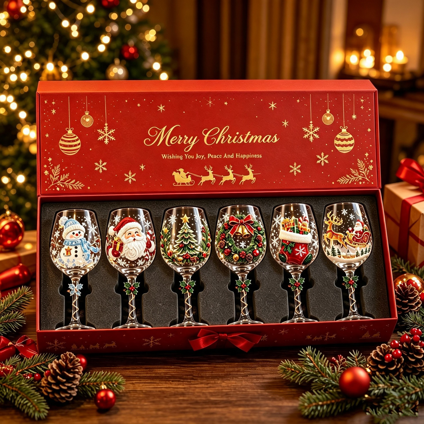 🎄 3D Christmas Glass Collection | Premium Clear Glass with Raised Holiday Designs & Sparkling Snowflake Details ✨