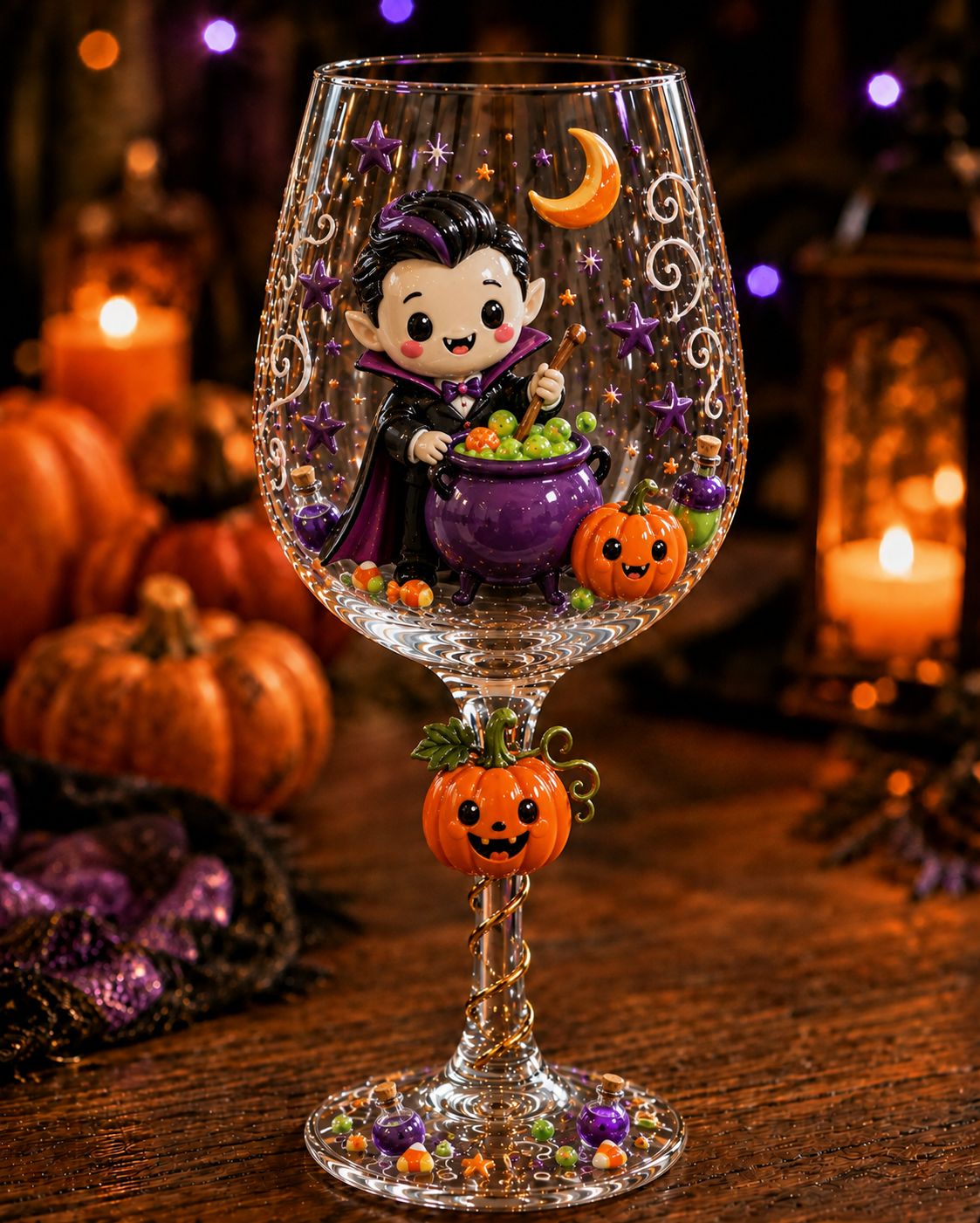 🔥Last day 50% OFF🎁Halloween 3D Wine Glass Collection Gift Box Set✨