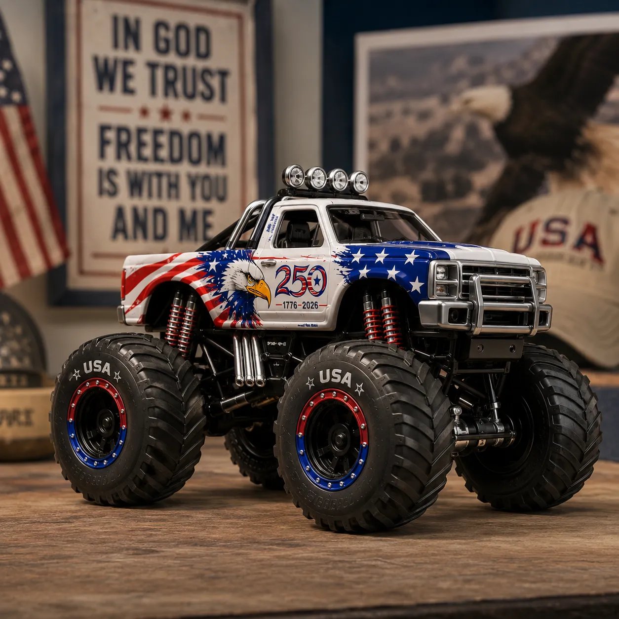 Freedom Crusher monster truck display collectible