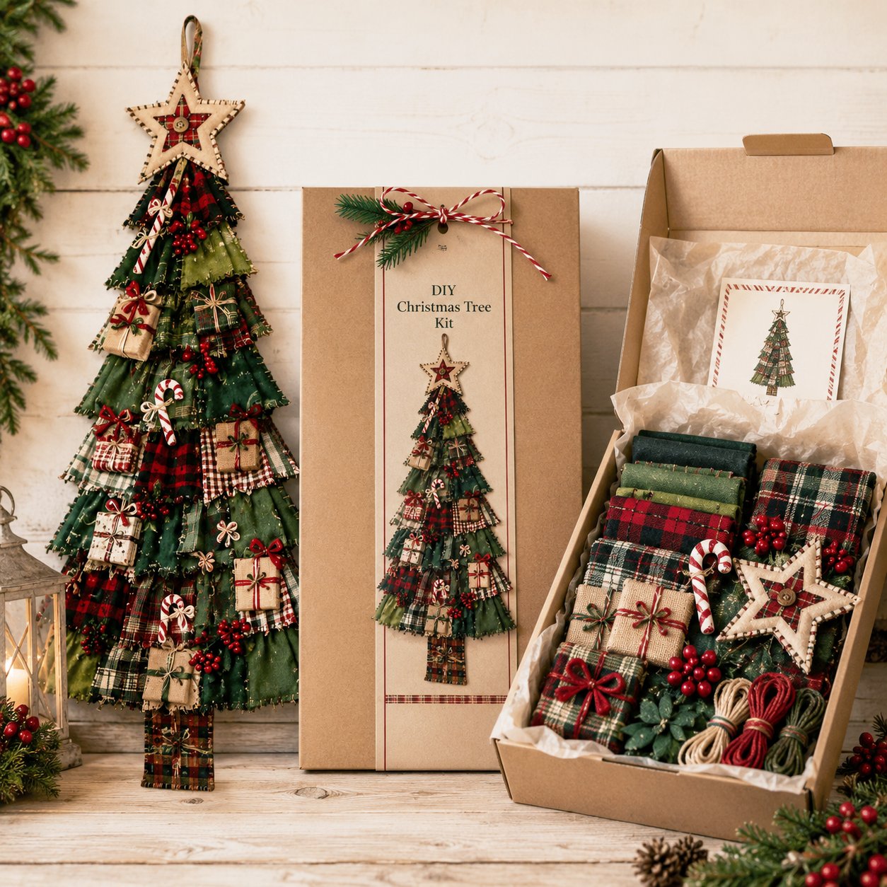 Christmas patchwork tree handmade gift