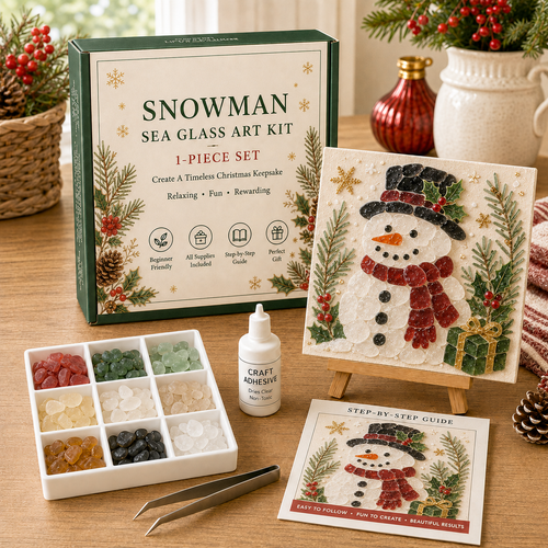 🔥Last Day 50% OFF - 🎄 Christmas Sea Glass Art Kit