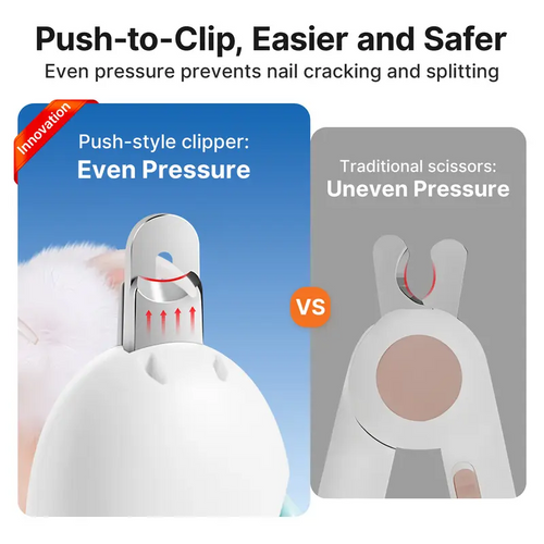 Cat Nail Clipper with 4-Size Adjustable Trimming Hole & Hidden Nail File