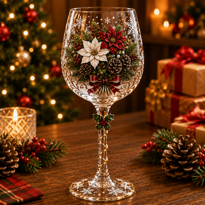 🔥Last day with huge discounts!🎁Christmas 3D Wine Glass Collection Gift Box Set✨