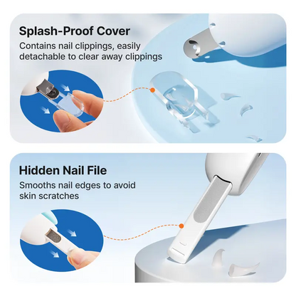 Cat Nail Clipper with 4-Size Adjustable Trimming Hole & Hidden Nail File