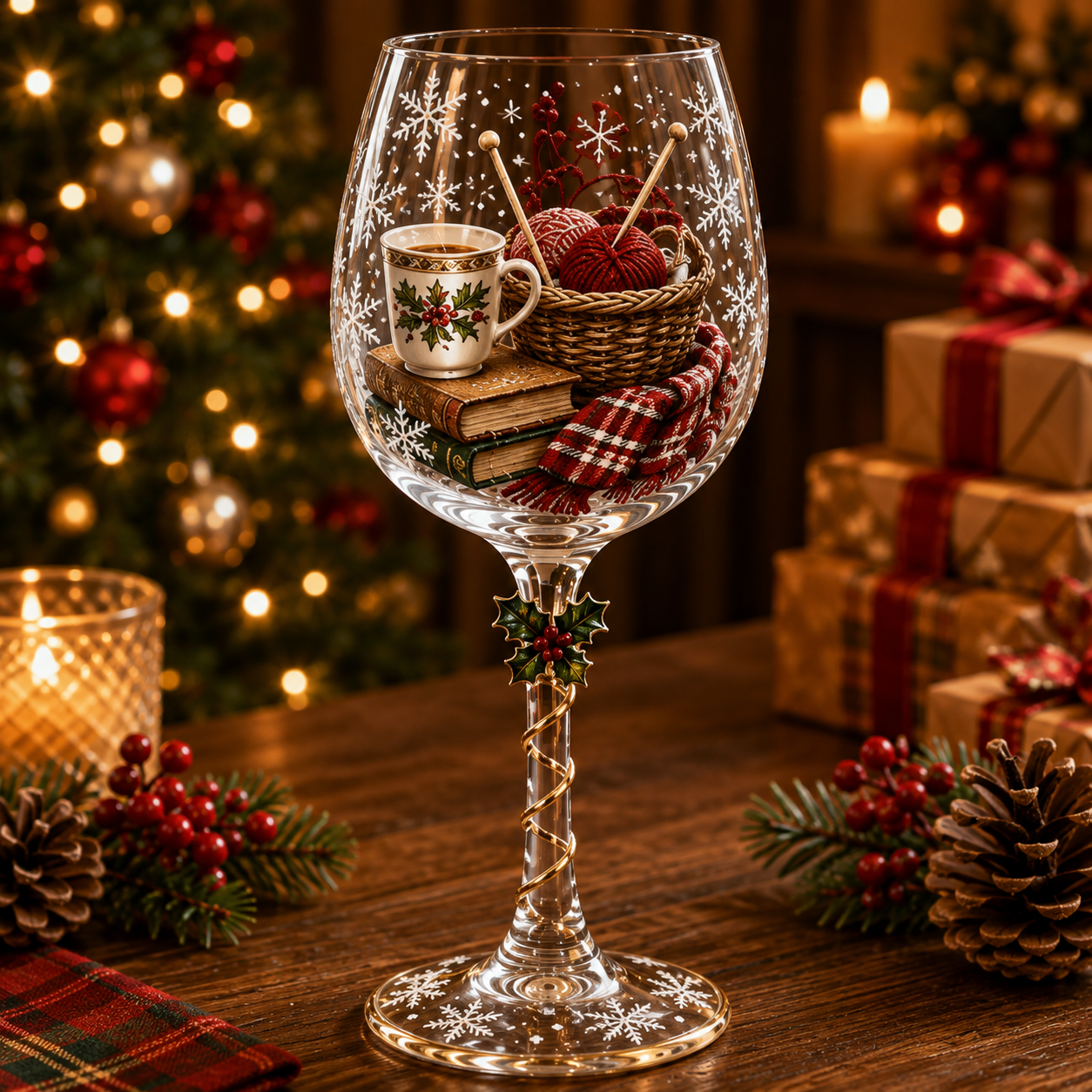 🔥Last day with huge discounts!🎁Christmas 3D Wine Glass Collection Gift Box Set✨