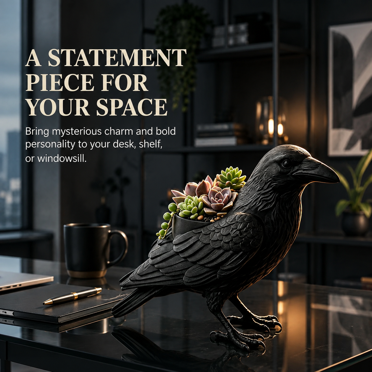 🎁Last Day 50% OFF - Crow Succulent Pot