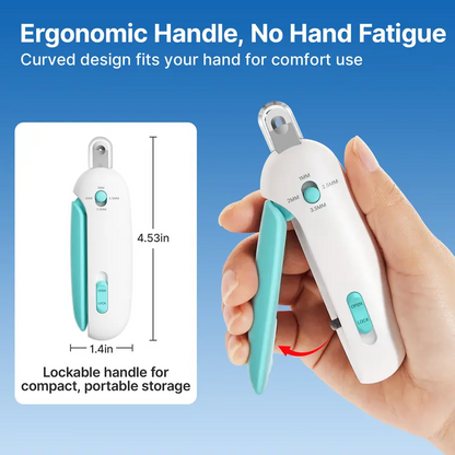 Cat Nail Clipper with 4-Size Adjustable Trimming Hole & Hidden Nail File