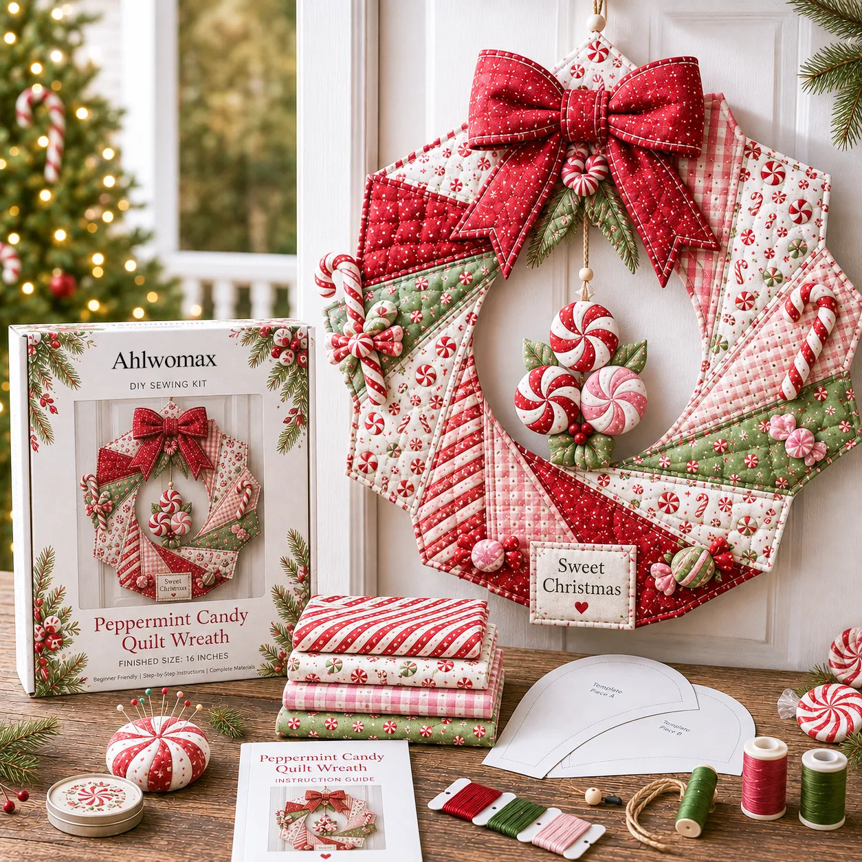 🔥LAST DAY 50% OFF - 🎄Christmas Fabric Wreath DIY Kit – A Keepsake You’ll Hang with Pride Year After Year💫