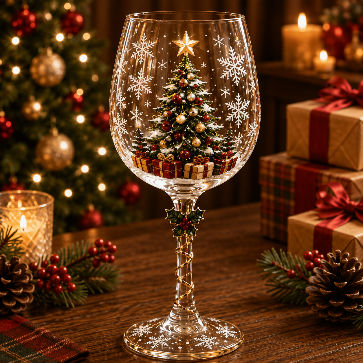 🔥Last day with huge discounts!🎁Christmas 3D Wine Glass Collection Gift Box Set✨