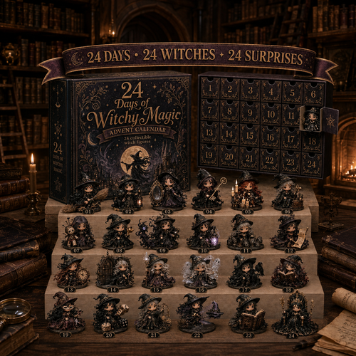 ⏰Limited Stock 49% OFF🔥 2026 The Five Covens Witch Advent Calendar – 24 Collectible Witches, 5 Magical Coven Styles