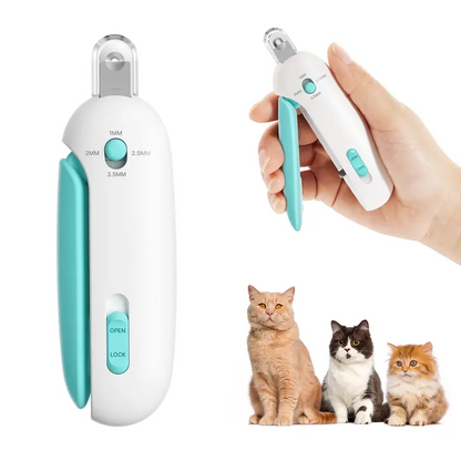 Cat Nail Clipper with 4-Size Adjustable Trimming Hole & Hidden Nail File