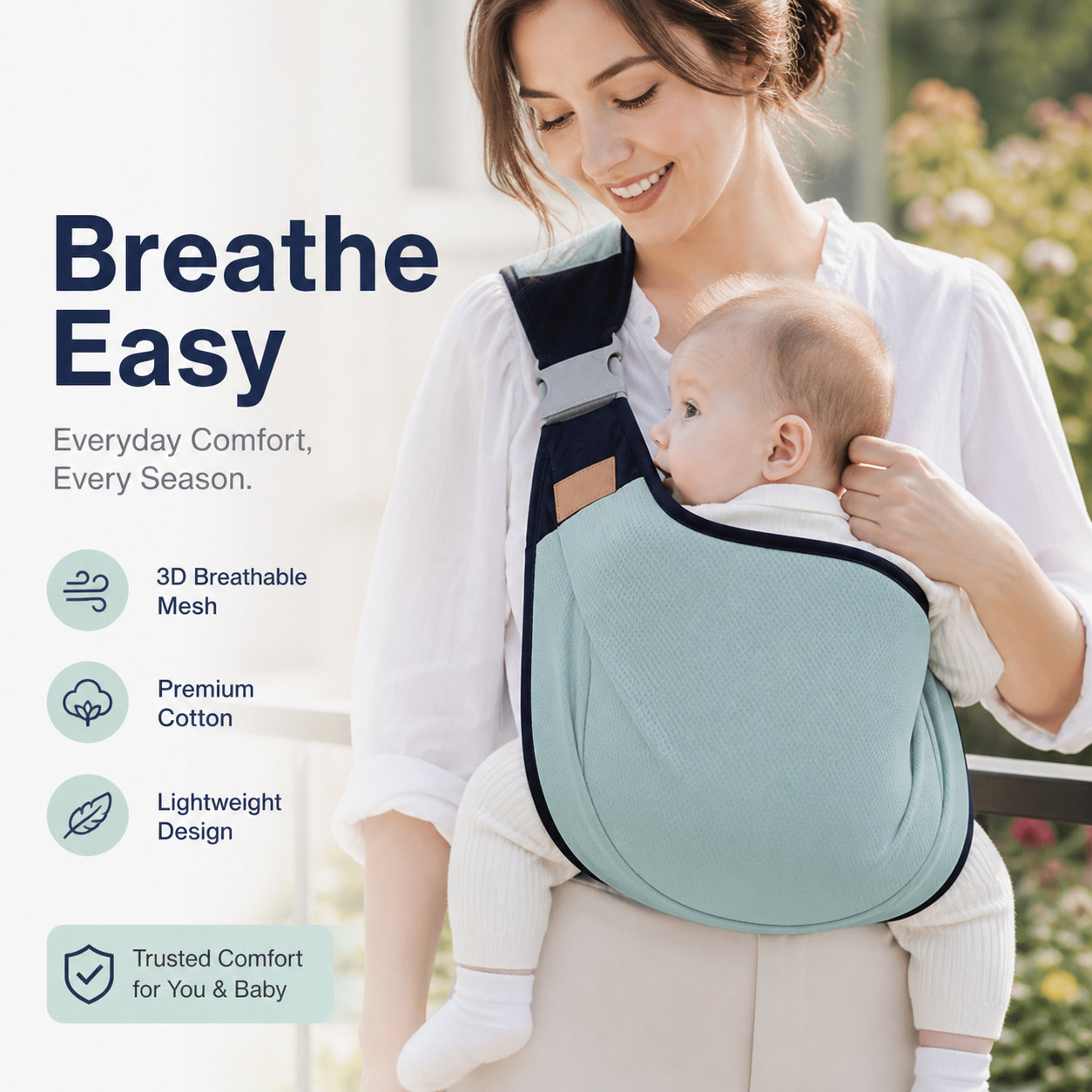 Breathable mesh baby carrier design