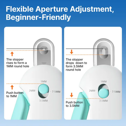 Cat Nail Clipper with 4-Size Adjustable Trimming Hole & Hidden Nail File
