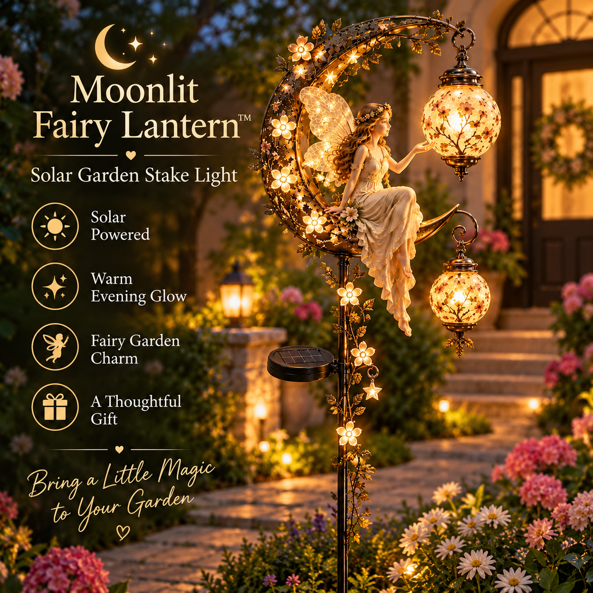 🧚‍♀️Last Day 49% OFF🌙 Moonlit Fairy Lantern™ – Solar Garden Stake Light ✨