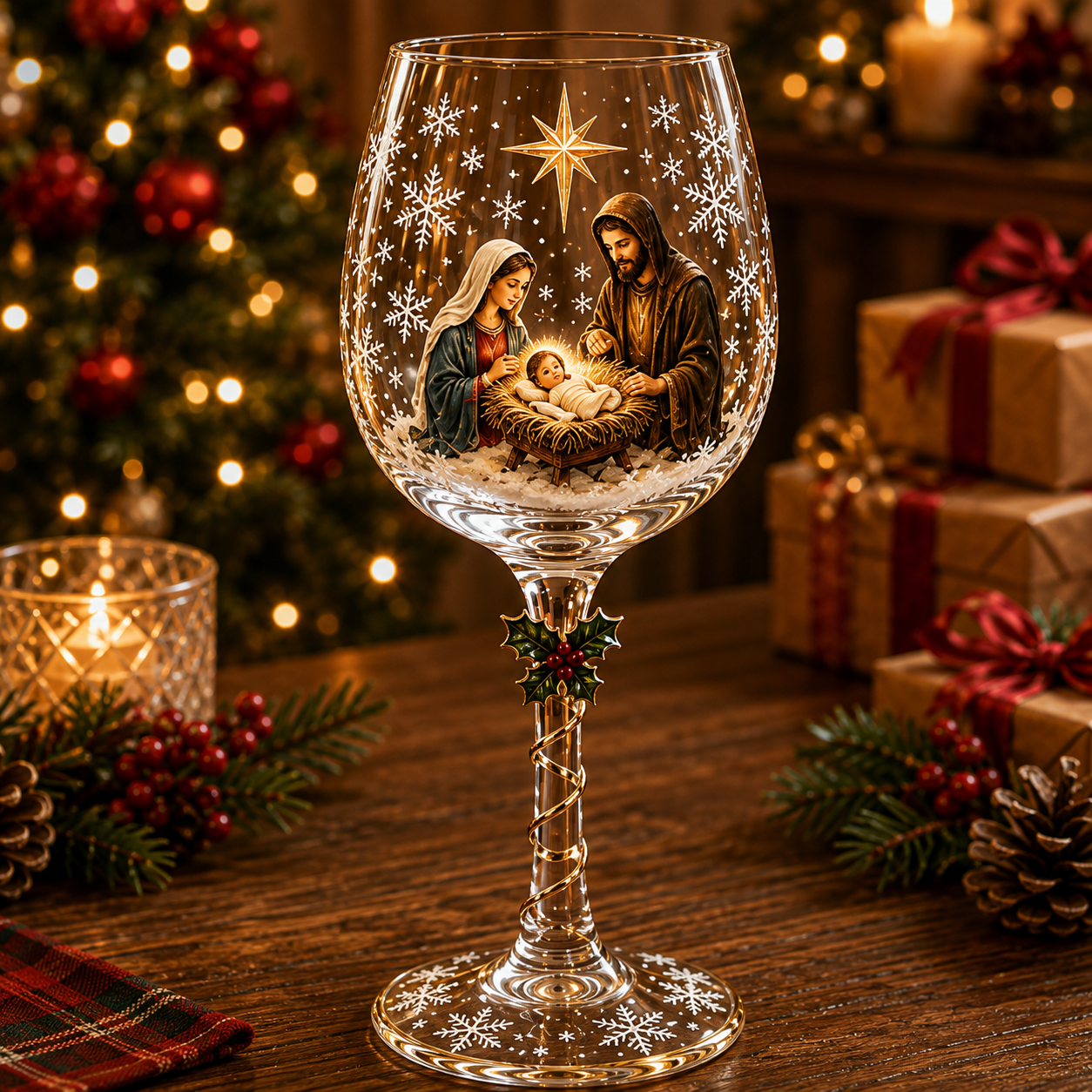 🔥Last day with huge discounts!🎁Christmas 3D Wine Glass Collection Gift Box Set✨