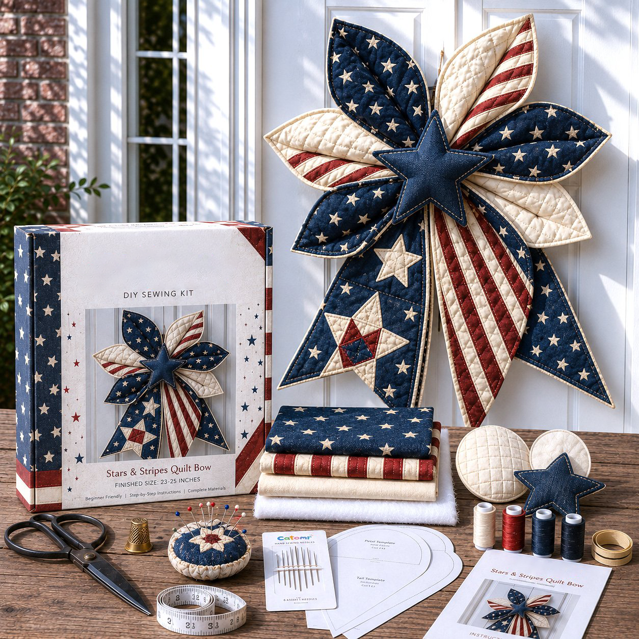 Large Patchwork Bow Sewing Kit