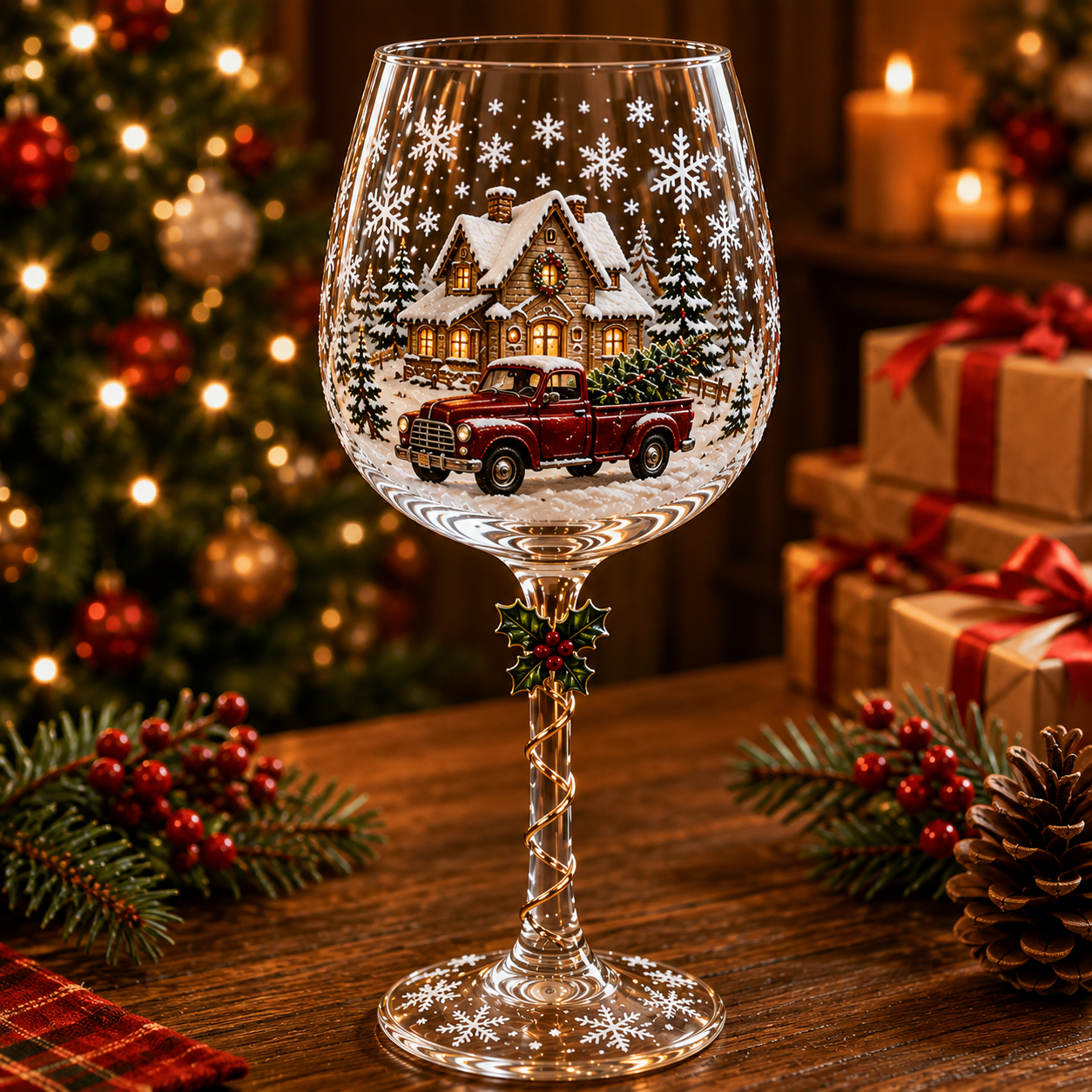🔥Last day with huge discounts!🎁Christmas 3D Wine Glass Collection Gift Box Set✨