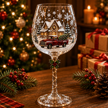 🔥Last day with huge discounts!🎁Christmas 3D Wine Glass Collection Gift Box Set✨