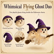 Moonlight Mischief Lighted Ghost Broom Hanger