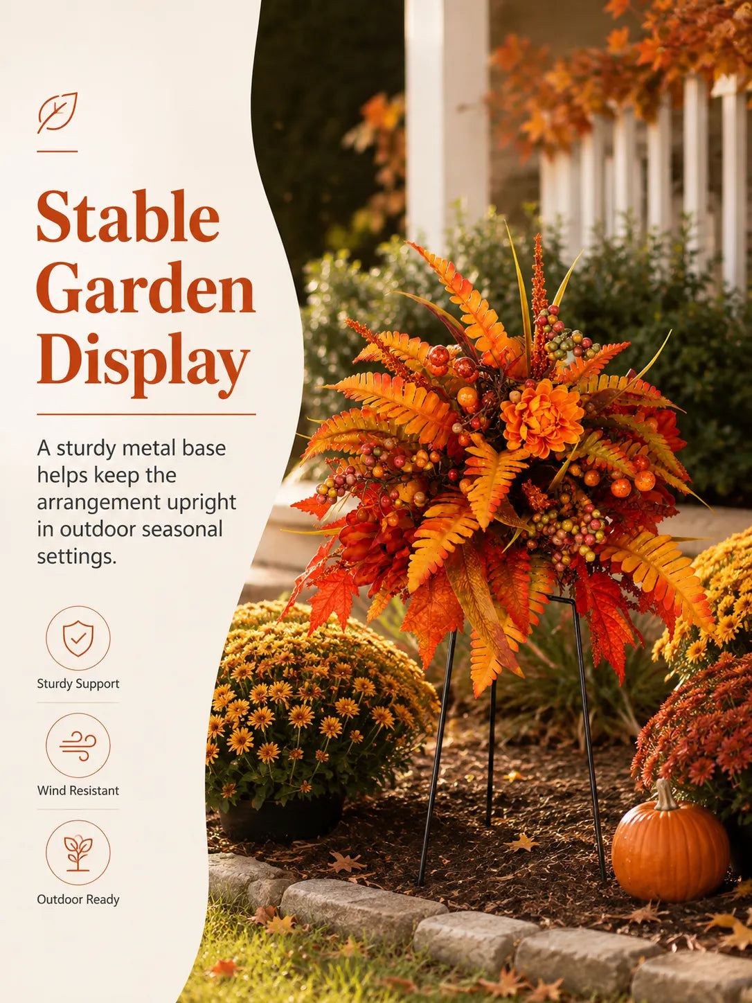 🍂LAST DAY SALE 50% OFF🍂Autumn Harvest Floral Garden Stake Arrangement
