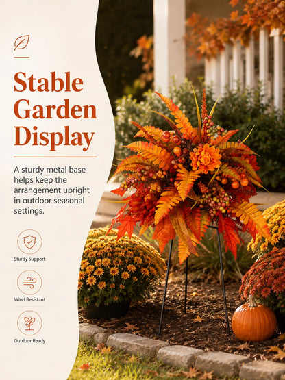 🍂LAST DAY SALE 50% OFF🍂Autumn Harvest Floral Garden Stake Arrangement