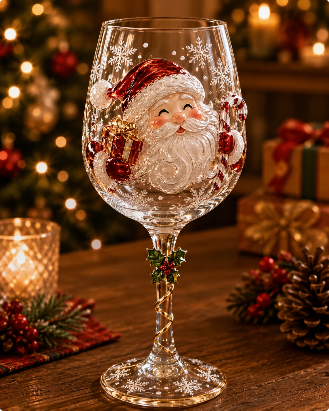 🎄🥂Christmas 3D Wine Glass Collection Gift Box Set