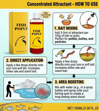 Concentrated Fish Attractant Liquid – Fast-Acting Red Worm Bait Additive for Freshwater Fishing, Enhances Scent & Improves Bite Response (100ml)