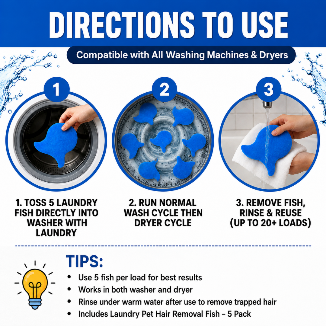 💦Laundry Pet Hair Removal FishS