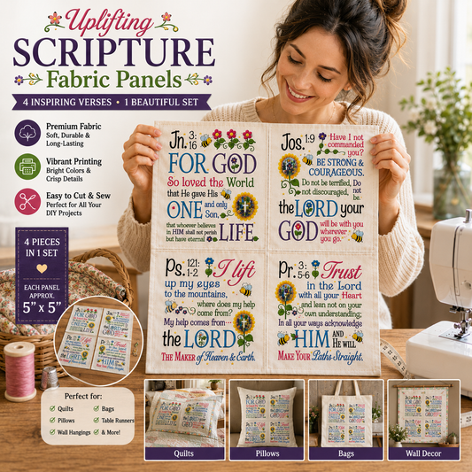 🔥Last Day 50% OFF - ✝️💐Uplifting Scripture Fabric Panels