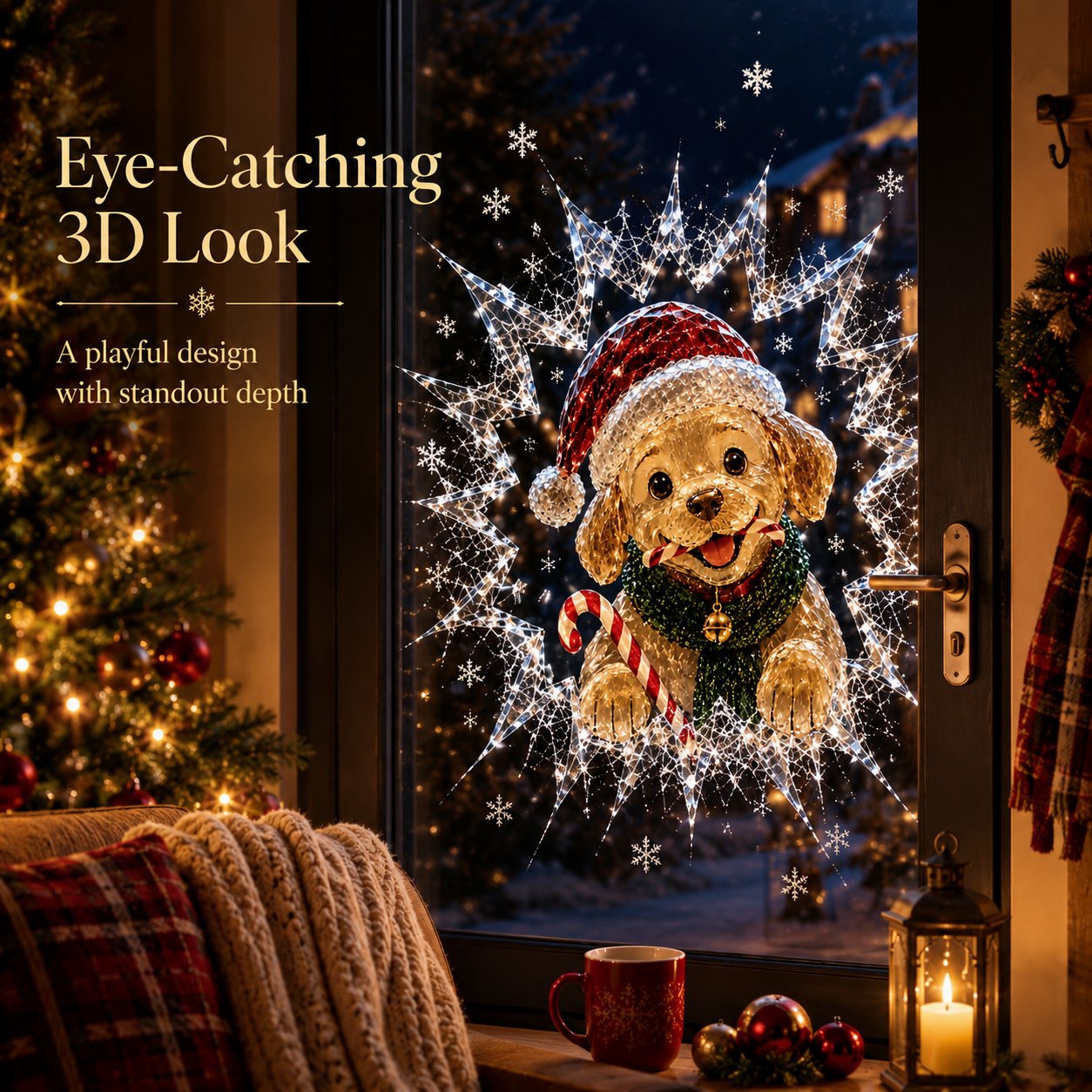 🔥Last Day 50% OFF - 🎅 2026 Christmas Window Decals – 3D Crack Glass Holiday Decorations for a Magical Winter Wonderland