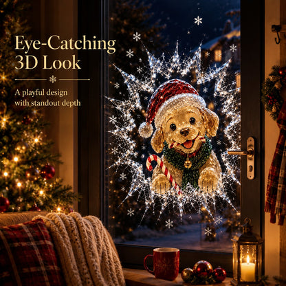 🔥Last Day 50% OFF - 🎅 2026 Christmas Window Decals – 3D Crack Glass Holiday Decorations for a Magical Winter Wonderland