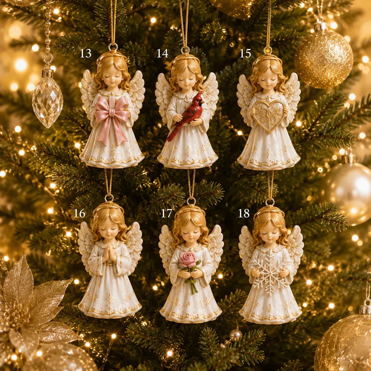 🔥HOT SALE🔥⏳ Last Day 49% OFF – 👼 24-Day Angel Christmas Advent Calendar | 24 Unique Faith-Inspired Angel Ornaments with Hanging Loops for Daily Advent Surprises & Tree Display 🎄✨