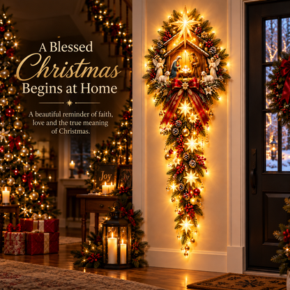✝️ Bethlehem Light of Hope™ – Lighted Nativity Wall Decor