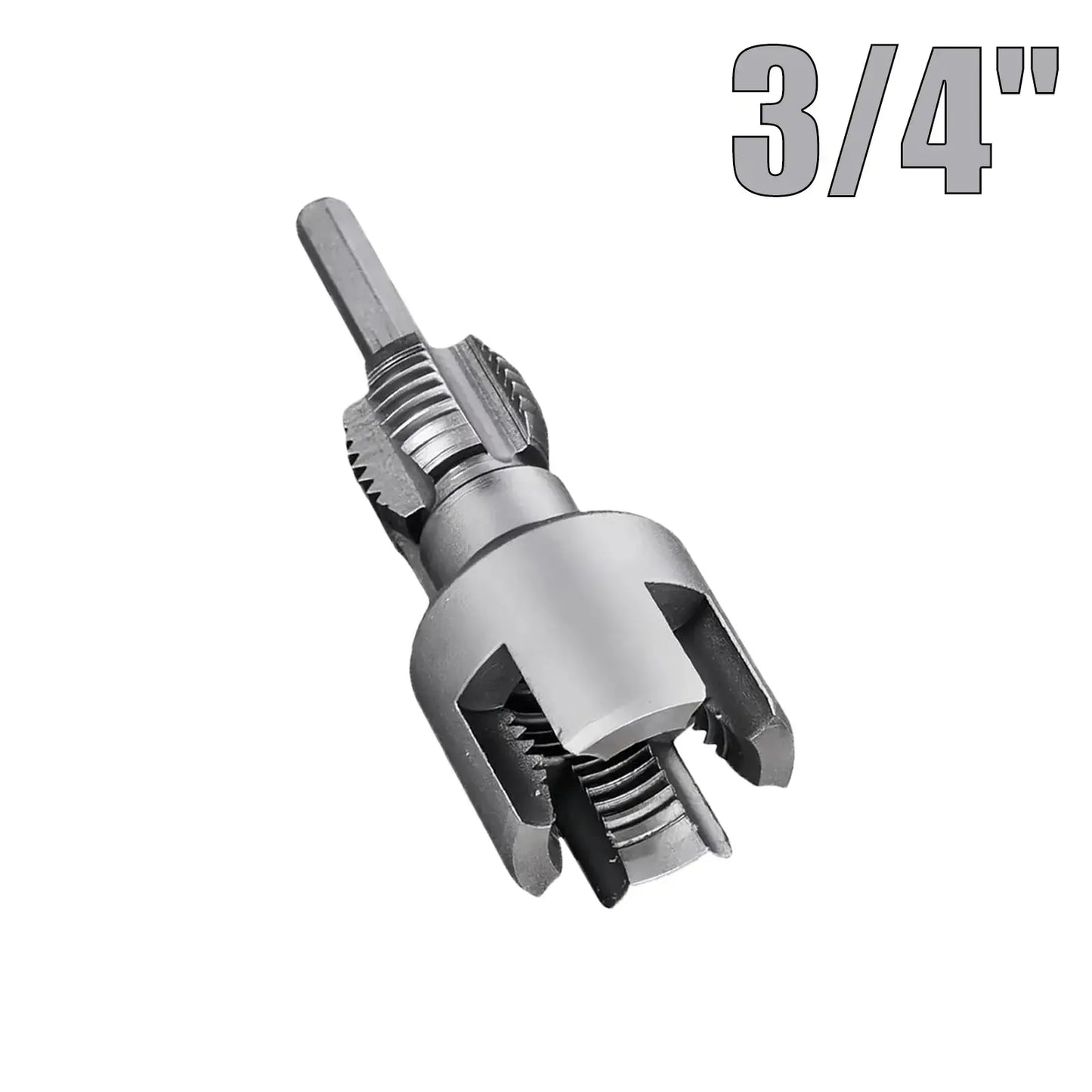 Drill-Powered Pipe Thread Cutting Bit — Internal & External Threading for 1/2' & 3/4' Plastic Pipes
