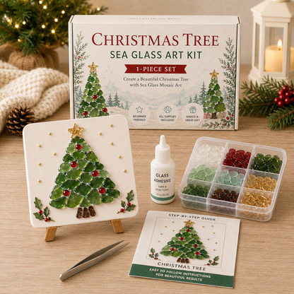 🎄 Christmas Sea Glass Art Kit
