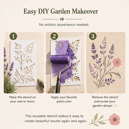 🔥LAST DAY 50% OFF - 🌿 Garden Wall Stencil™ – Reusable DIY Kit for Walls, Fences & Patios
