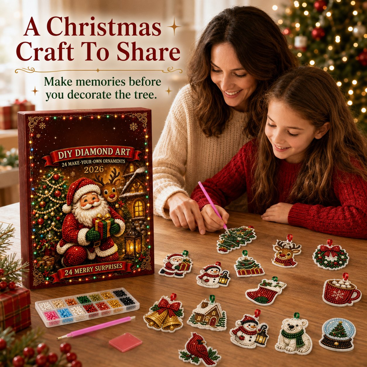 🔥Last Day 49% OFF - 🎄🎅 24 Christmas Ornaments To Make & Hang