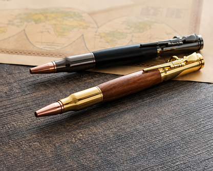 🖊100% Handmade Bolt Action Wooden Bullet Pen| Crafted From Real Wood & Bullet Casing