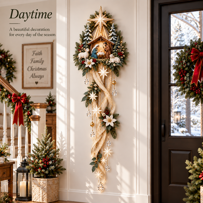 🔥Hot Sale 50% OFF -🌟 Nativity Starfall Wall Light – A Meaningful Christmas Glow