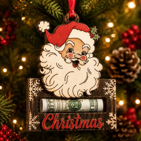 🎄 Wooden Christmas Cash Gift Keepsake Ornament™