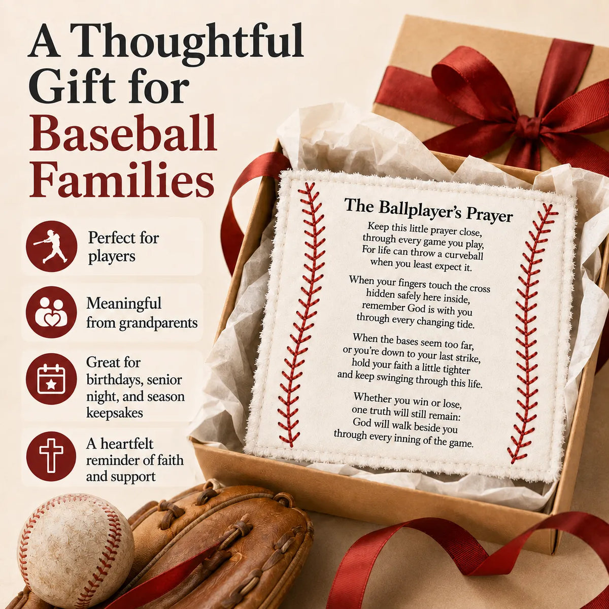 ⚾ Last Day 50% OFF - Baseball Prayer Pocket Quilt
